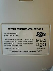 Kyslíkový Koncentrátor Oxy Go 2