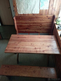 Predám drevenné sedenie vhodné na chatu alebo do altánku - 1