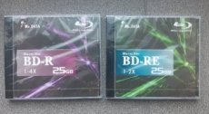 Bluray BD-R a BD-RE 25GB media v obale