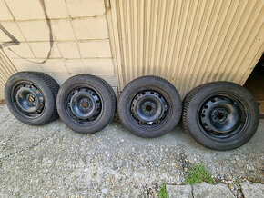 Zimné pneu 185/60 R15 + plech disky 5x100 6Jx15 H2 ET38