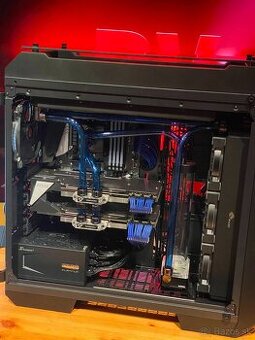 Herné PC s Custom water cooling, Intel i9-9900K, 2xRTX2080Ti