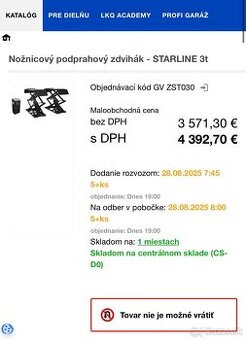Predám nožnicový zdvihák 3T