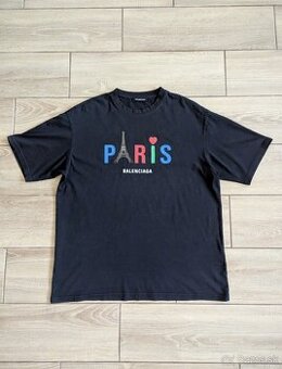 Balenciaga Paris Eiffel Tower Logo Tee – originál, XL