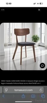 Luxusne stolicky Varm 2ks - tmave drevo