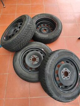 Predám sadu Disky kolies 5x108 6Jx15 z. pneu Contintinental