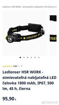 Profi led čelovka LEDLENSER H5R WORK + darček