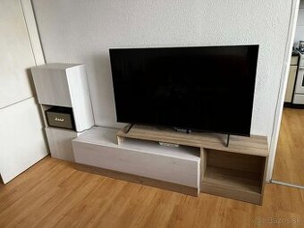 Obývacia stena, dub snežný/biela, BODIL