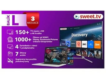 Predam voucher kod sweet tv na 3 mesiace za 15€
