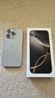 Iphone 16 PRO 512 GB, záruka, prírodný titán, ako nový