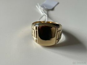 Zlatý pánsky pečatný prsteň 585