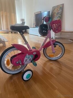 Bicykel ružový s košíkom