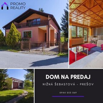 Veľký dvojgeneračný dom na predaj – Prešov, Nižná Šebastová