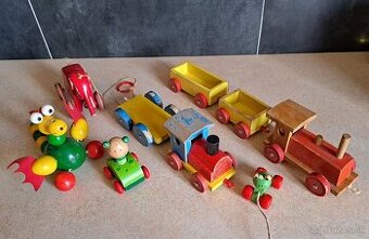 Retro Drevené Vláčiky