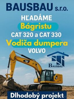 Hladame strojnikov do nemecka na bager a dumper