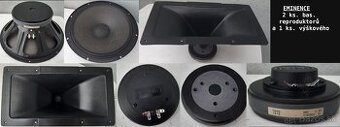 EMINENCE (USA) 2 ks. bas. reproduktorů a 1 ks. výškového