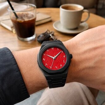 Nové Aura hodinky – výrazný červený ciferník, luxusný dizajn