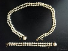 Perlový náhrdelník a náramok Majorica - 1