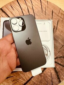 iPhone 15 pro Max 256 black Titan neaktívny folia záruka