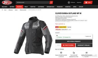 motocyklová bunda Clover Outland WP L