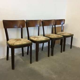 Retro starozitne Stolicky Halabala pruzinove 1950 Art Deco