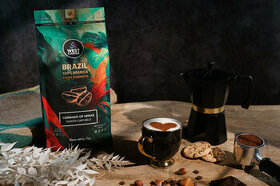Kvalitná Brazílska zrnková káva 1kg 100% Arabica
