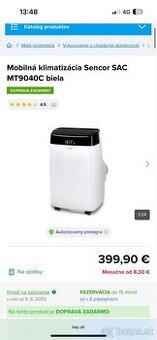 Mobilná Smart klimatizácia Sencor SAC MT9040C