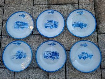 Súprava tanierov Tatra,Rába, Lada...