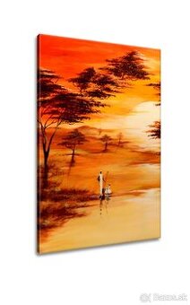 Ručne maľovaný obraz - Nádherná Afrika 50 x 60 cm