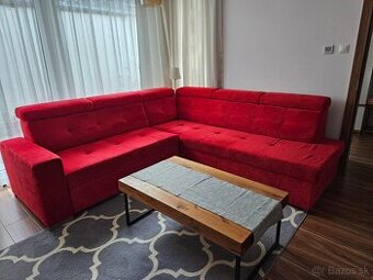 Červená sedacia súprava na mieru