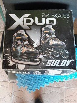 DETSKÉ KORČULE SULOV NA LAD AJ KOLIESKA VEĽKOSŤ 31 AŽ 34