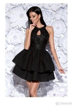 Spoločenské šaty čierne Bicotone veľ L