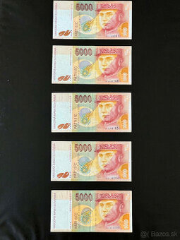 Slovenské bankovky / koruny 5000 SK