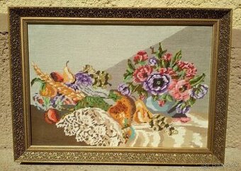 Veľký vyšívaný obraz (78x57 cm)