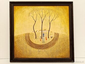 Obraz Vladislav Faigl, Žlutá rodina 1984, olej 29x31