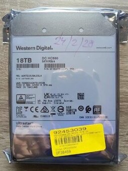 18TB Western Digital WD Ultrastar DC HC550 CMR, Záruka