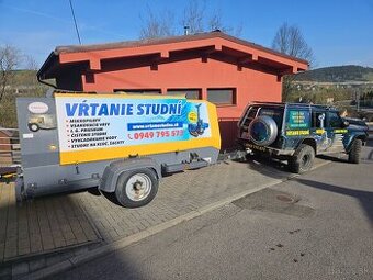 Vrtanie studni,čistenie airliftom.