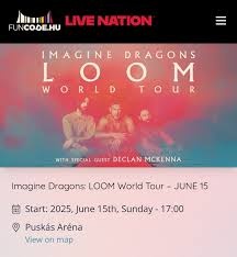 Imagine dragons Budapešť 15.6 predám 3ks