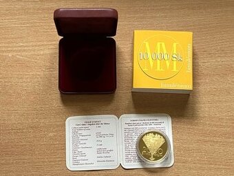 10000sk Bimilénium zlatá zberateľská minca rok 2000