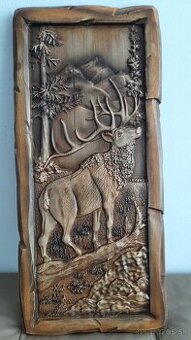 Drevený obraz Poľovnickemotivy34×76cm.hr.4cm.
