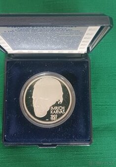 Strieborná pamätná minca 200Sk, 2003, Imrich Karvaš, prrof