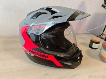 Enduro prilba Cassida Tour 1.1 Spectre čierno-šedo-červená M