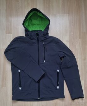 Značková funkčná bunda so softshellovým vnútrom + kapucňa