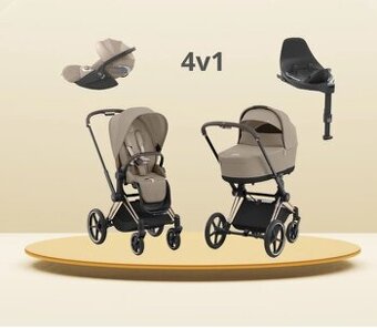 Cybex Priam 4.0 Kombinovaný kočík 4v1 - COZY BEIGE