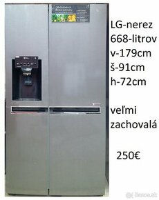 Americká chladnička LG-nerz 668 litrov