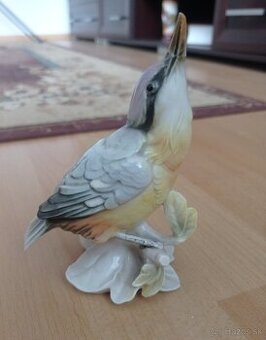 Porcelánová soška vtáka Karl Ens .