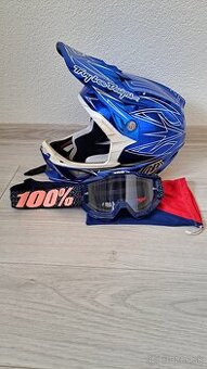 Prilba Troy lee designs D3 + okuliare 100%