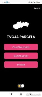Android aplikácia - výpočet podielov v pozemku - 1