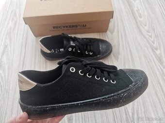 Čierne dámske ekologické tenisky Recykers č. 38