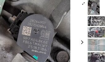 predám TRYSKY 28264951 Opel Antara 2.2 CDTI 2014 MOTOR Z22D1