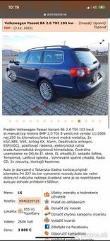 Predam vw passat b6
